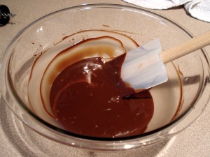 melting chocolate in a microwave