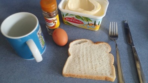 ingredients needed, egg, bread, butter